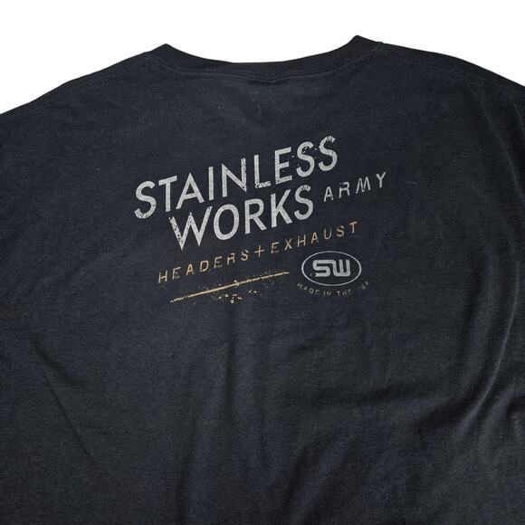 Stainless Works Army Crew Neck T-Shirt USA Flag‎ L - Picture 4 of 8
